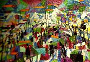 gino severini boulevarden oil painting reproduction